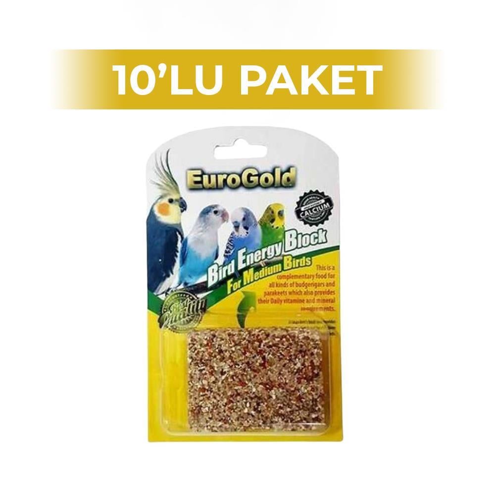 EuroGold Mineral Block Orta Boy Kuşlar İçin x 10 AdetEuroGold