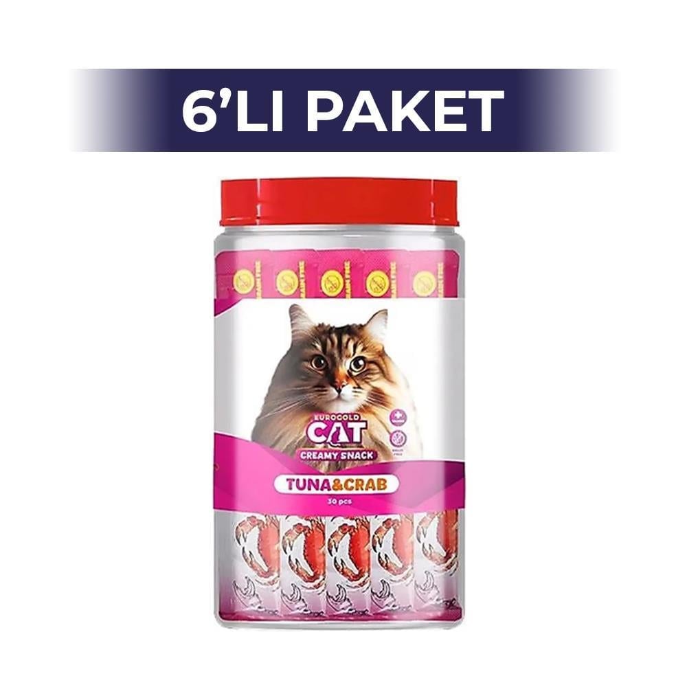 EuroGold Ton Balığı ve Yengeçli Sıvı Kedi Ödülü 5x15Gr 12 AdetEuroGold