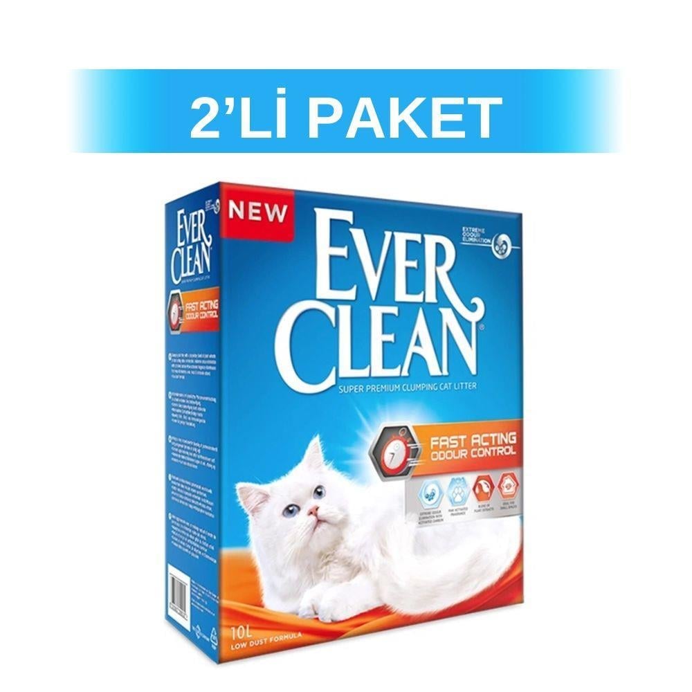 Ever Clean Fast Acting Doğal Bitki Özlü Hızlı Topaklanan Kedi Kumu 10 lt 2 AdetEver Clean