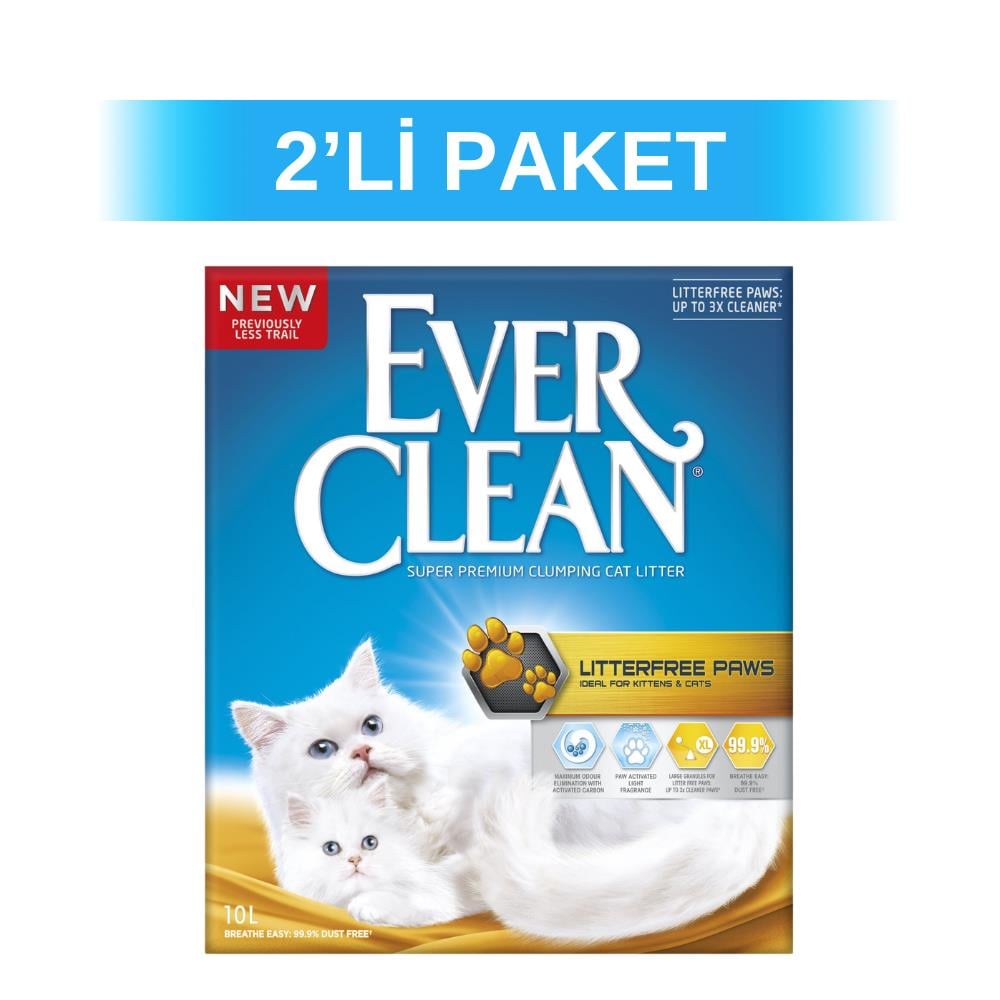 Ever Clean Less Trail Patilere Yapışmayan Kedi Kumu 10 lt 2 AdetEver Clean