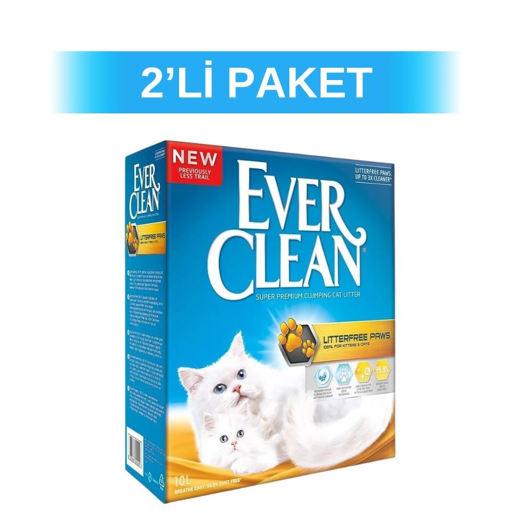 Ever Clean Less Trail Patilere Yapışmayan Topaklanan Kedi Kumu 6 lt 2 AdetEver Clean