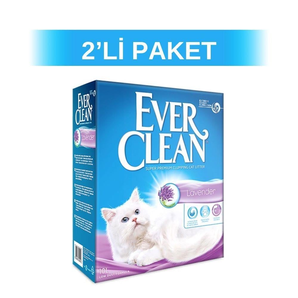 Ever Clean Levander Lavanta Kokulu Topaklaşan Kedi Kumu 10 lt 2 AdetEver Clean