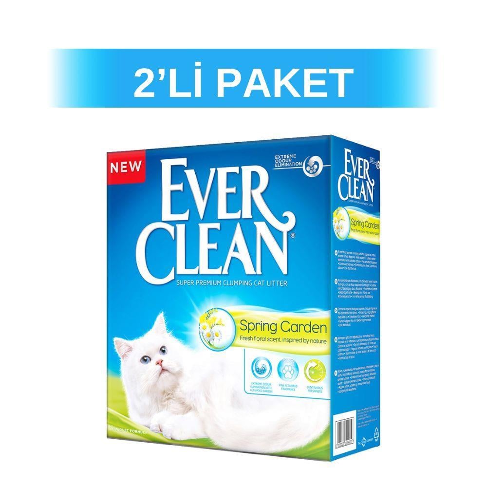 Ever Clean Spring Garden Çiçek Kokulu Topaklanan Kedi Kumu 6 lt 2 AdetEver Clean