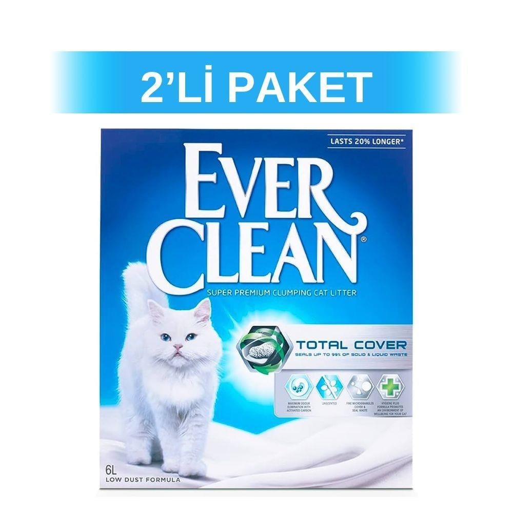 Ever Clean Total Cover Koku Önleyici Kedi Kumu 6 lt 2 AdetEver Clean