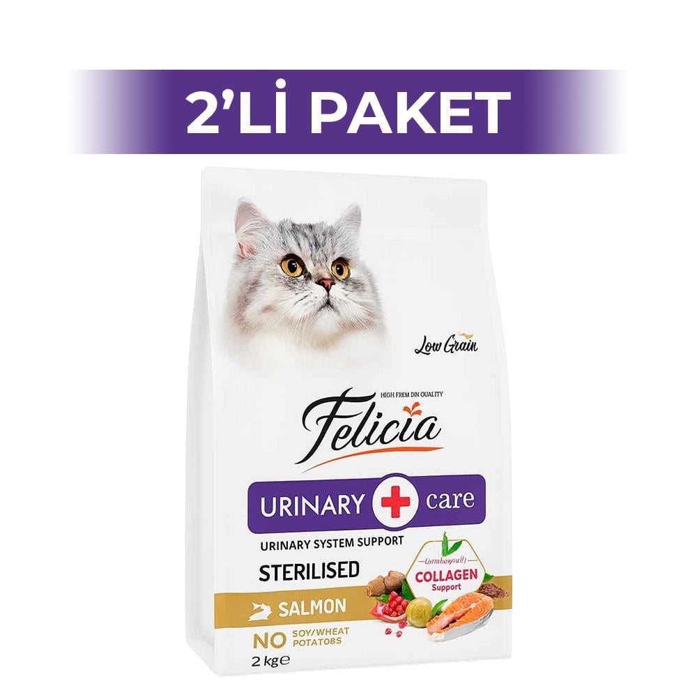 Felicia Somon Balıklı Kısır Yetişkin Kedi Maması 2 kg 2 AdetFelicia