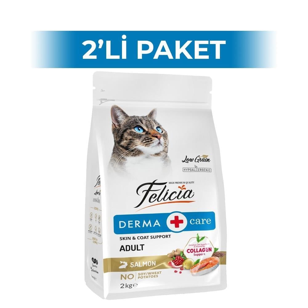 Felicia Somon Balıklı Yetişkin Kedi Maması 2 kg 2 AdetFelicia