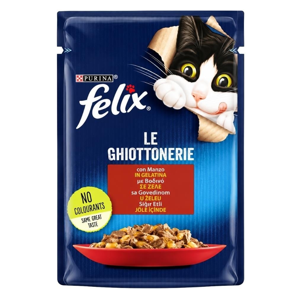Felix Sığır Etli Yetişkin Kedi Yaş Maması 85 grFelix