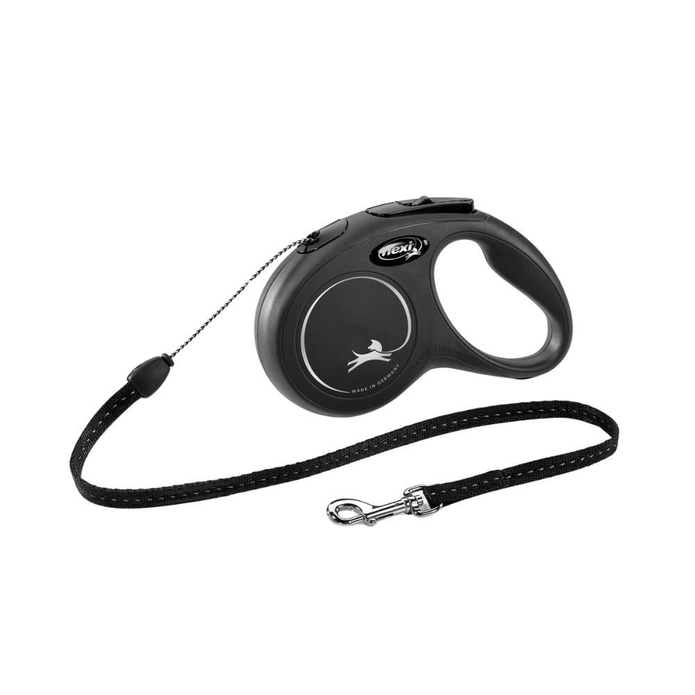 Flexi New Classic Otomatik İp Siyah S Köpek Gezdirme Kayışı 5 mFlexi
