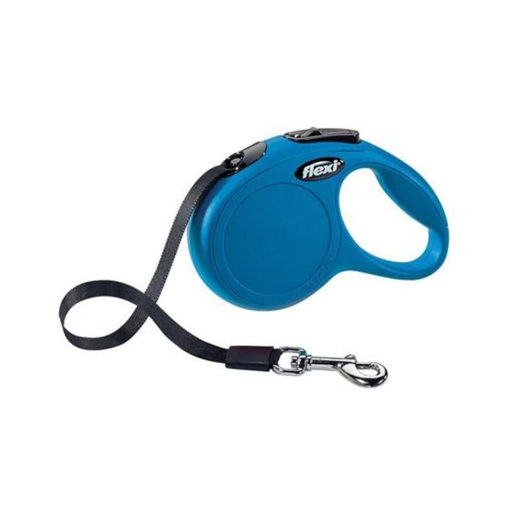 Flexi New Classic Şerit Gezdirme Kayışı Mavi S 5 mtFlexi