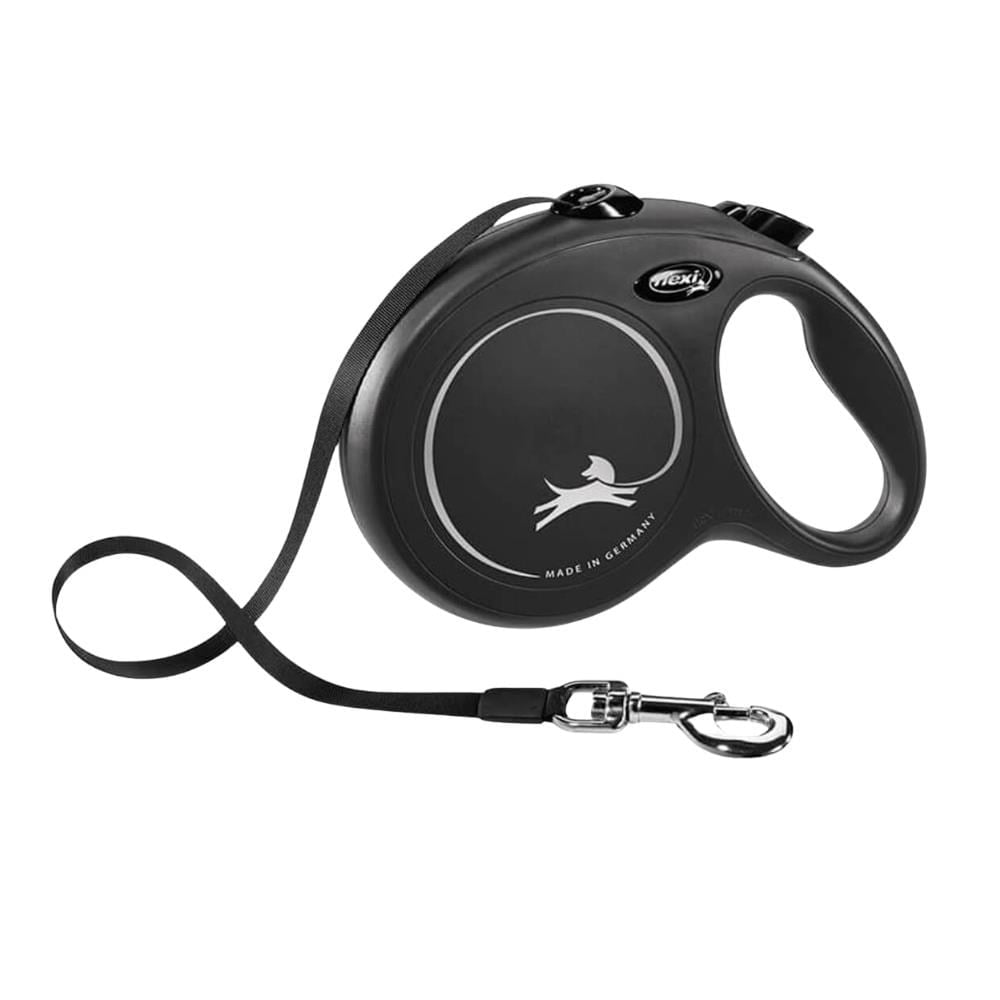 Flexi New Classic Siyah Otomatik Şerit Köpek Gezdirme Tasması Large 8 MetreFlexi