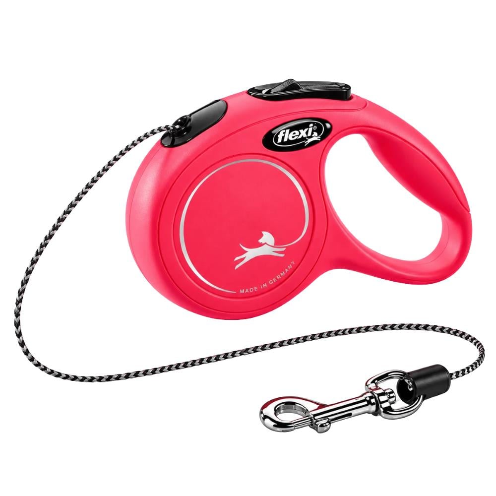 Flexi New Classic XS Kırmızı İp Tipi Otomatik Kedi ve Köpek Gezdirme Tasması 3 m / 8 kgFlexi