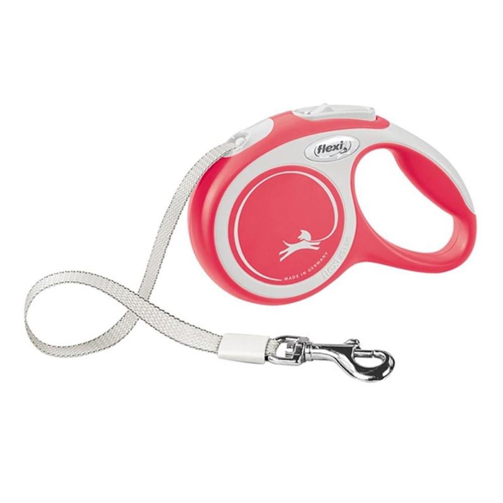 Flexi New Comfort Otomatik Kırmızı Şerit Gezdirme Medium 5 MetreFlexi