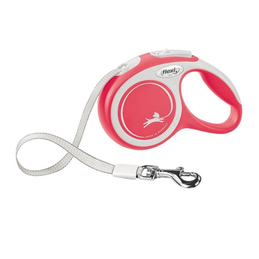 Flexi New Comfort Otomatik Kırmızı Şerit Gezdirme Small 5 MetreFlexi