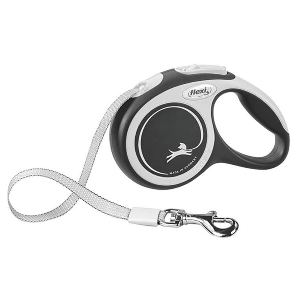 Flexi New Comfort Otomatik Siyah Şerit Gezdirme Medium 5 MetreFlexi
