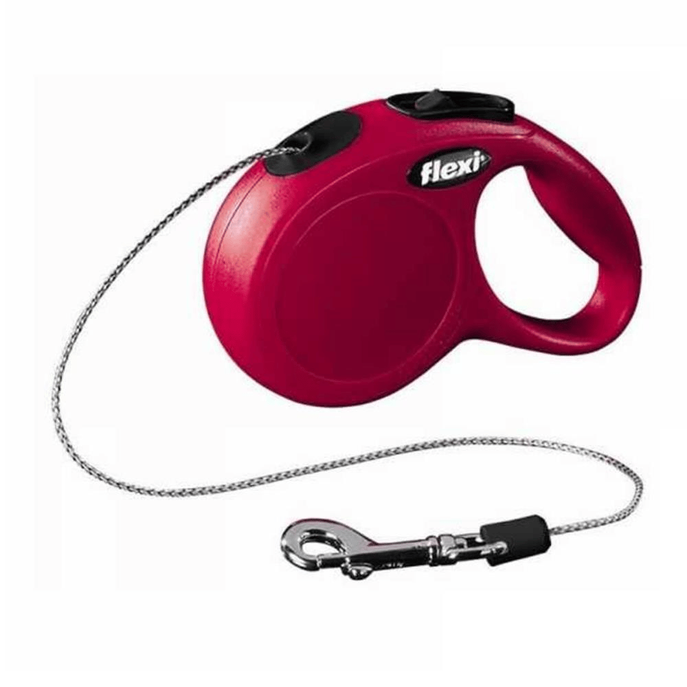 Flexi New Kırmızı Otomatik İp Köpek Gezdirme Tasması Medium 5 mFlexi