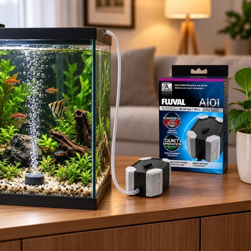 Fluval Air 101 Tek Çıkışlı Akvaryum Hava MotoruFluval