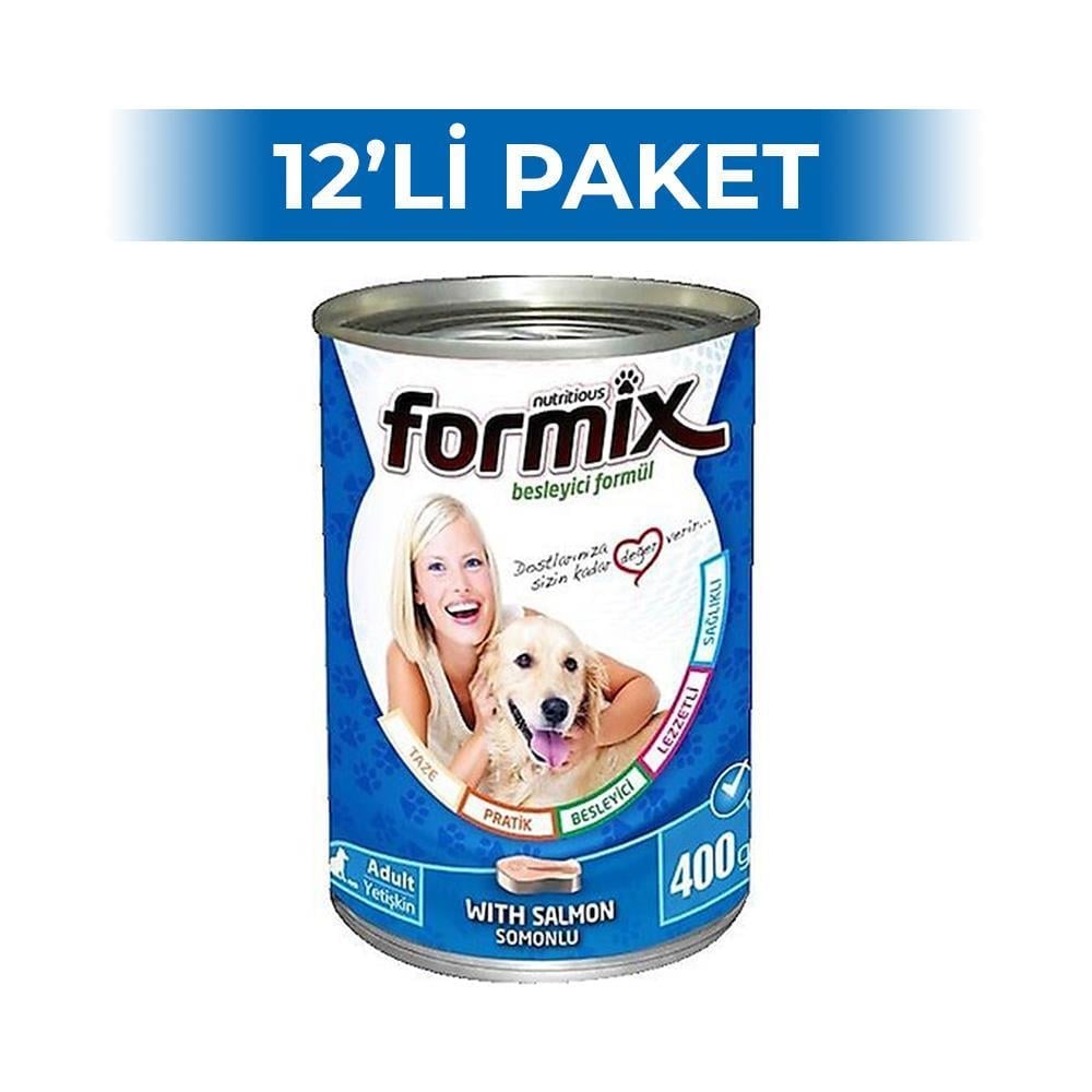 Formix Somonlu Yetişkin Köpek Konservesi 400 gr 12 AdetFormix