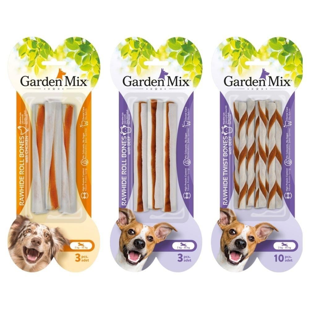 Garden Mix Kemik Köpek Ödül Maması 3 Adet KarışıkGarden Mix