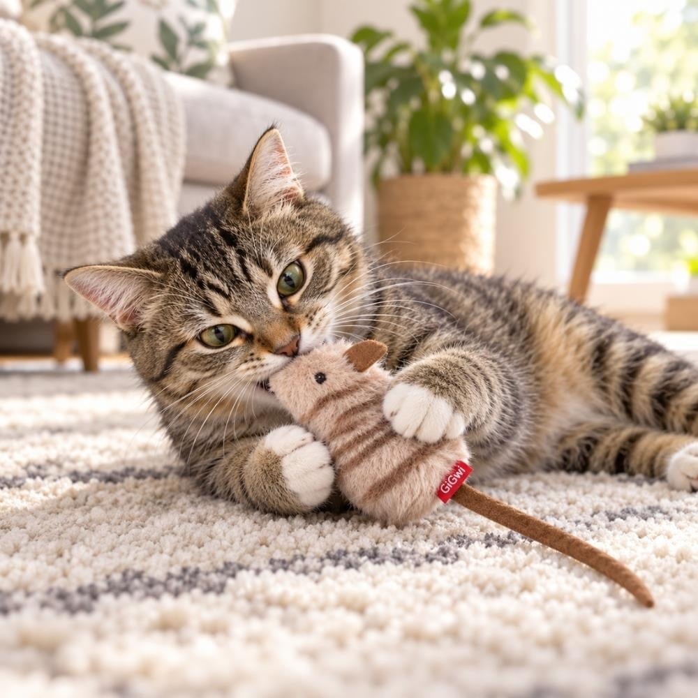 GiGWi Catnip Hazneli Fare Kedi Oyuncağı 20 cmGigwi