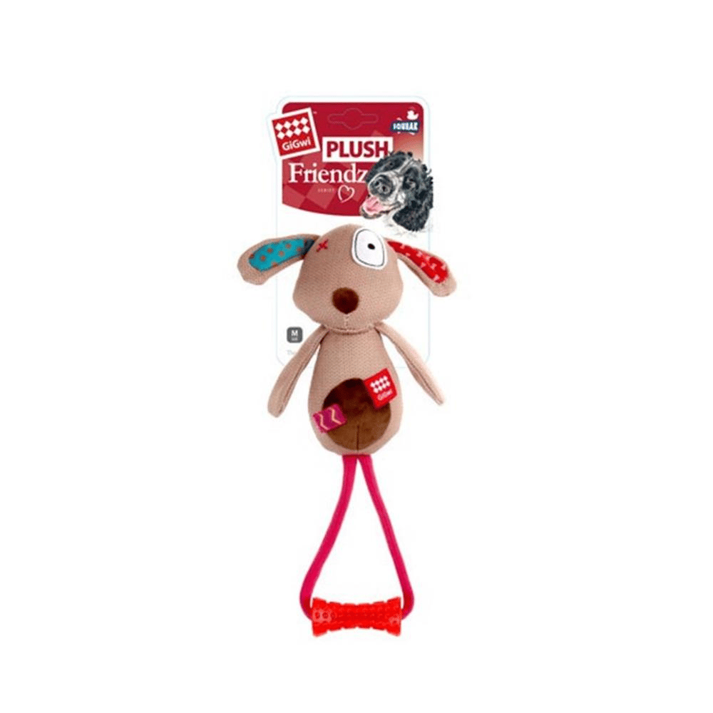 Gigwi Plush Diş Kaşıyıcılı Sesli Köpek OyuncağıGigwi