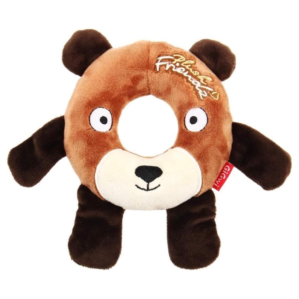 Gigwi Plush Friends Sesli Peluş Simit Ayı Köpek OyuncağıGigwi