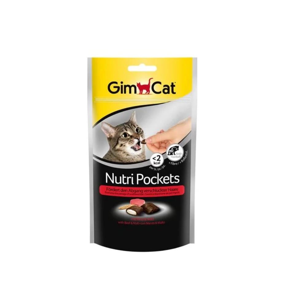 GimCat Nutripockets Biftekli Malt Kedi Ödül Tableti 60 grGimcat