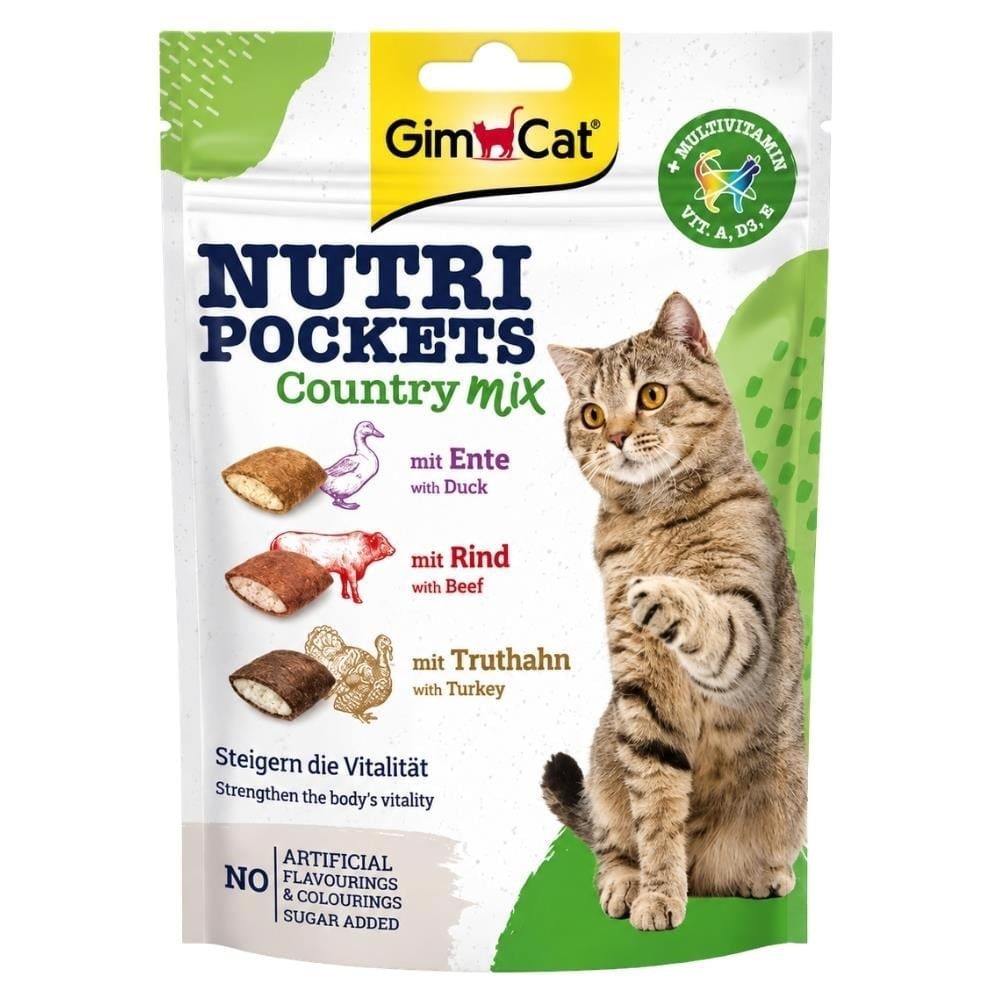 GimCat Nutripockets Country Mix Multivitaminli Kedi Ödül Maması 150 grGimcat
