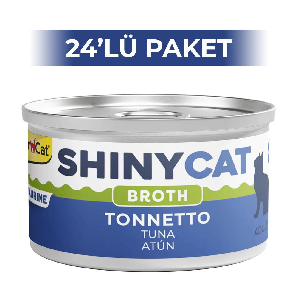 GimCat Shinycat Broth Sos İçinde Ton Balıklı Kedi Konservesi 70 gr 24 AdetGimcat