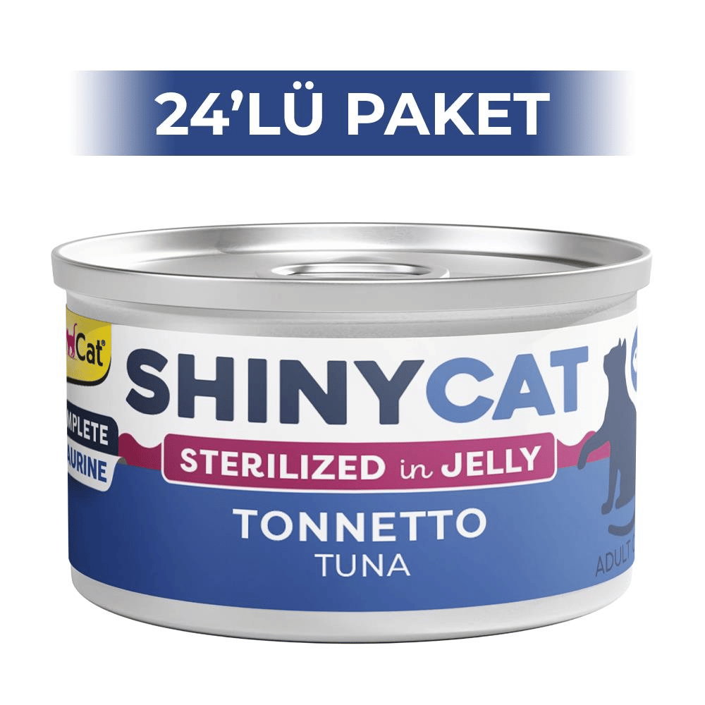 GimCat Shinycat Jöle İçinde Ton Balıklı Kısırlaştırılmış Kedi Konservesi 70 gr 24 AdetGimcat