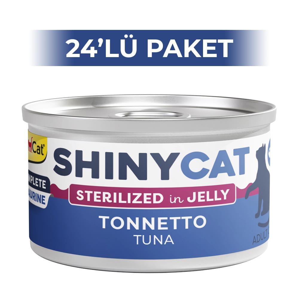 GimCat Shinycat Jöle İçinde Ton Balıklı Kısırlaştırılmış Kedi Konservesi 70 gr 24 AdetGimcat