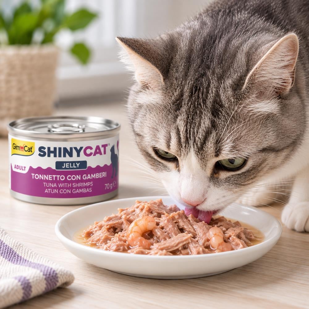 GimCat ShinyCat Jöle İçinde Ton Balıklı ve Karidesli Kedi Konservesi 70 grGimcat