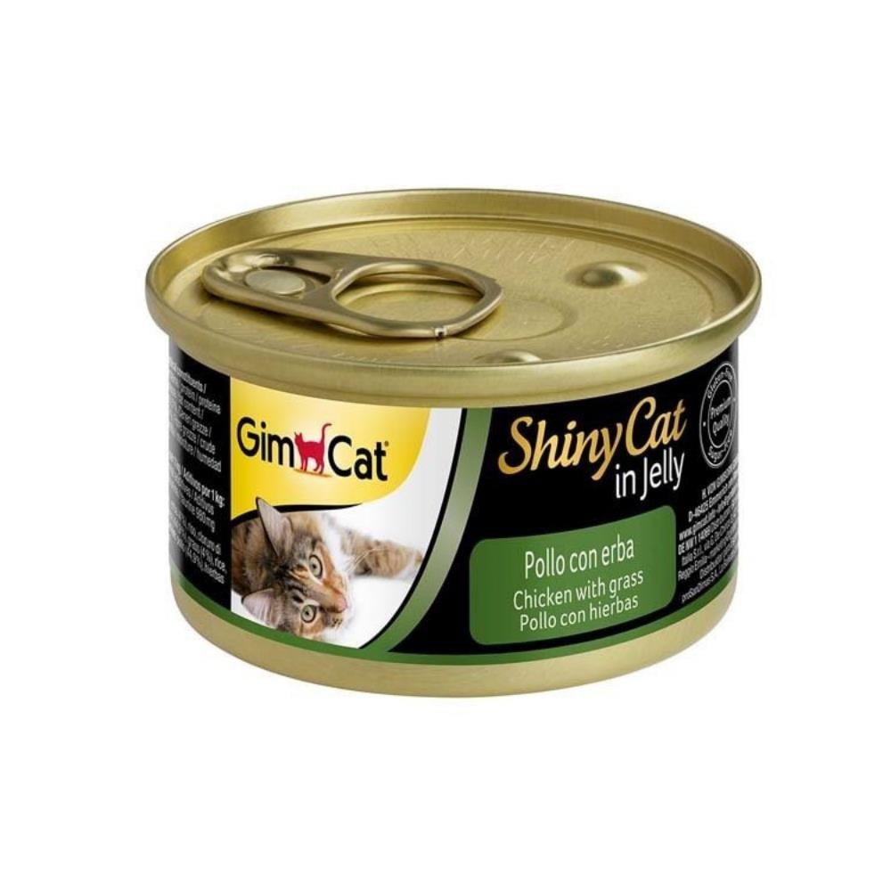 Gimcat Shinycat Tavuklu ve Çimenli Kedi Konservesi 70 grGimcat