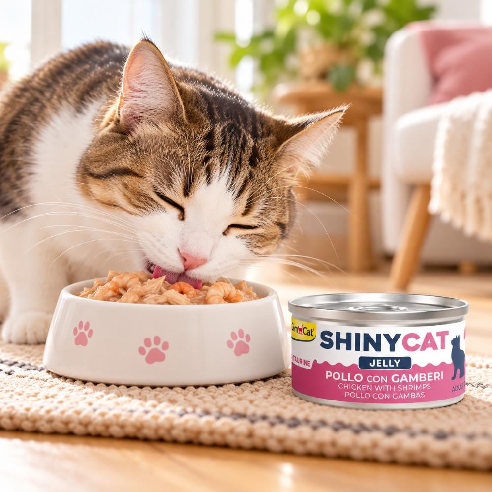 GimCat ShinyCat Tavuklu ve Karidesli Yetişkin Kedi Konservesi 70 grGimcat