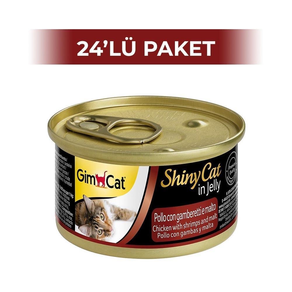 Gimcat Tavuk Karides ve Malt Özlü Kedi Konservesi 70 gr 24 AdetGimcat