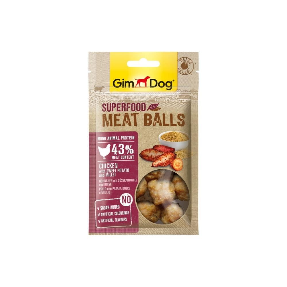 Gimdog Meatballs Tatlı Patates ve Darılı Tavuk Köpek Ödülü 70 grGimdog