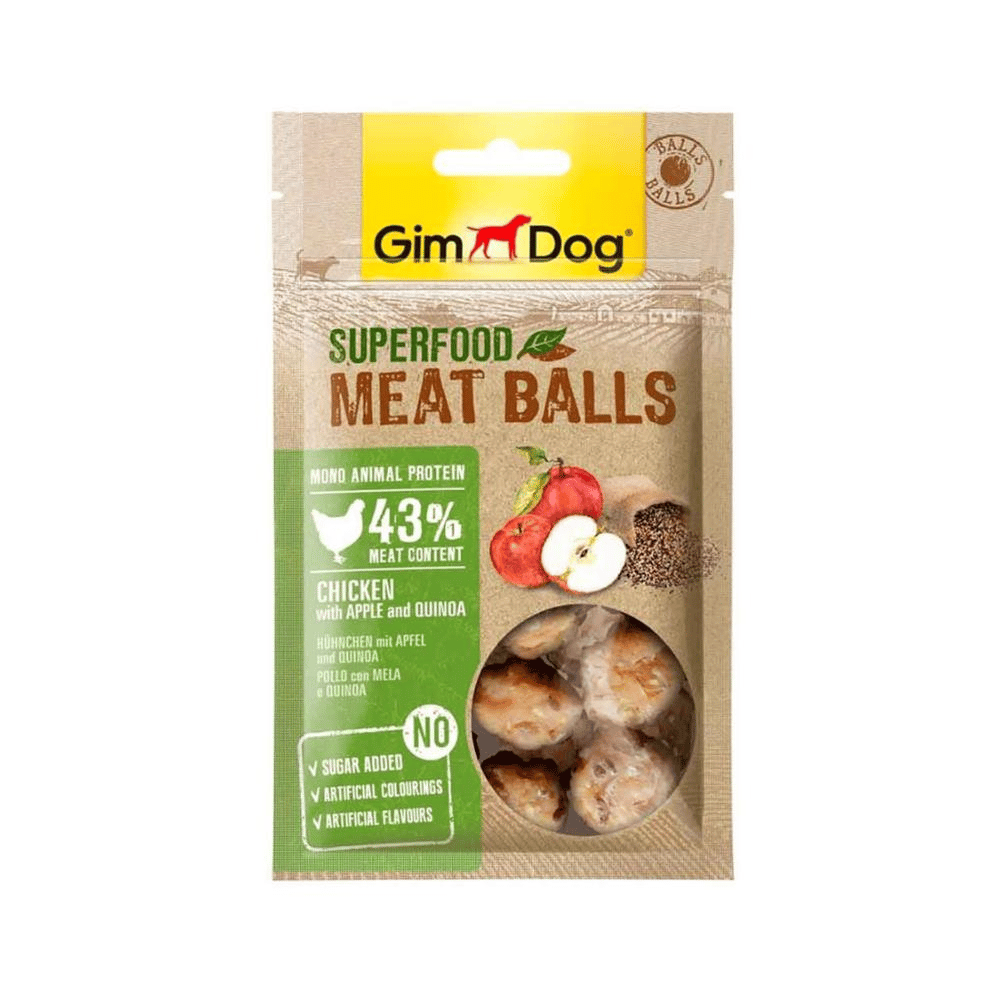 Gimdog Metballs Kinoalı ve Elmalı Tavuk Köpek Ödülü 70 grGimdog