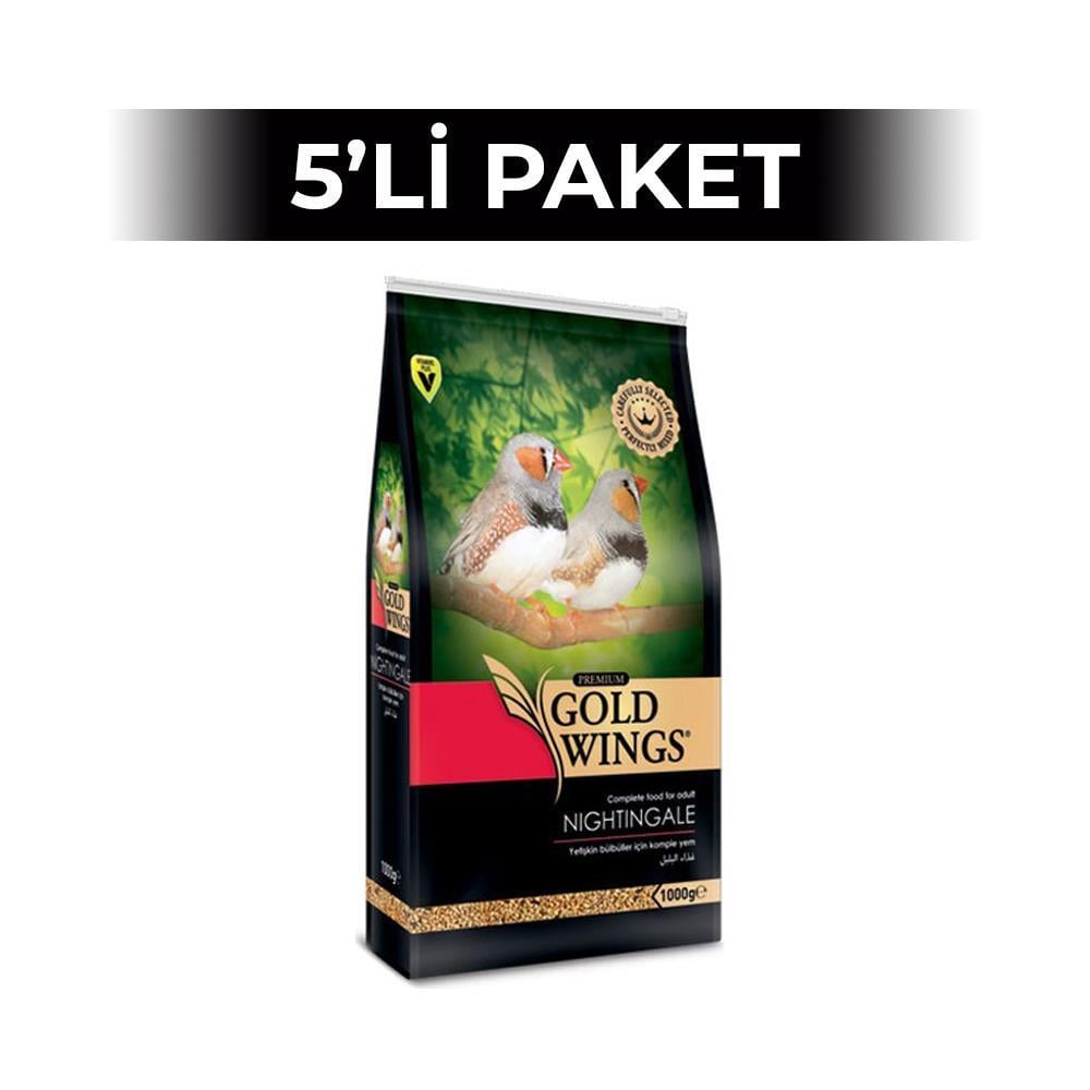 Gold Wings Premium Bülbül Yemi 1 kg 5 AdetGold Wings