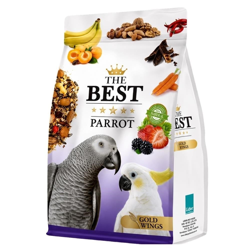 Gold Wings The Best Fındıklı ve Meyveli Papağan Yemi 1,25 kgGold Wings