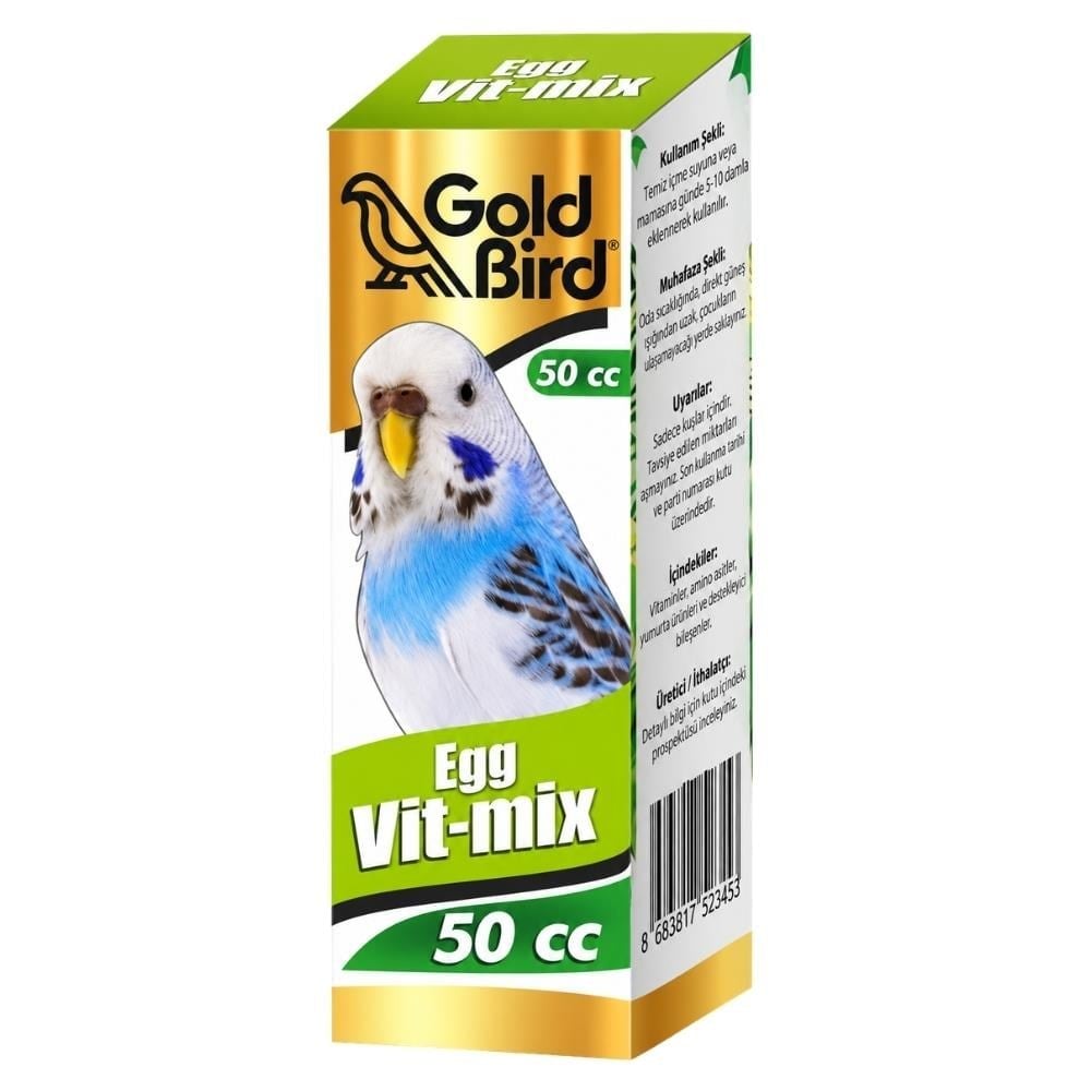 GoldBird Egg Vit-Mix Kuşlar İçin Yumurta ve Üretim Desteği 50 mlGold Bird