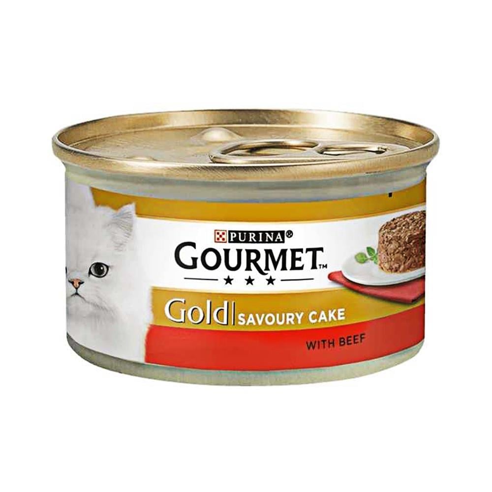 Gourmet Gold Cake Sığır Etli Domatesli Kedi Konservesi 85 grGourmet