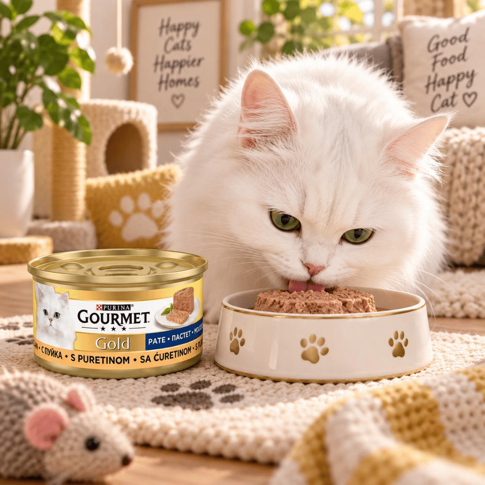 Gourmet Gold Hindili Kıyılmış Yetişkin Kedi Konservesi 85 grGourmet