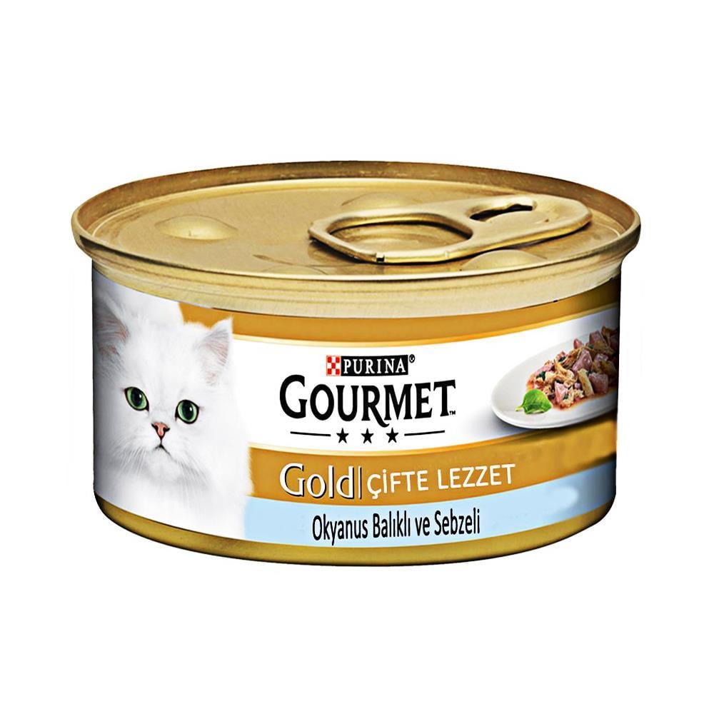 Gourmet Gold Ispanaklı Okyanus Balıklı Kedi Konservesi 85 grGourmet