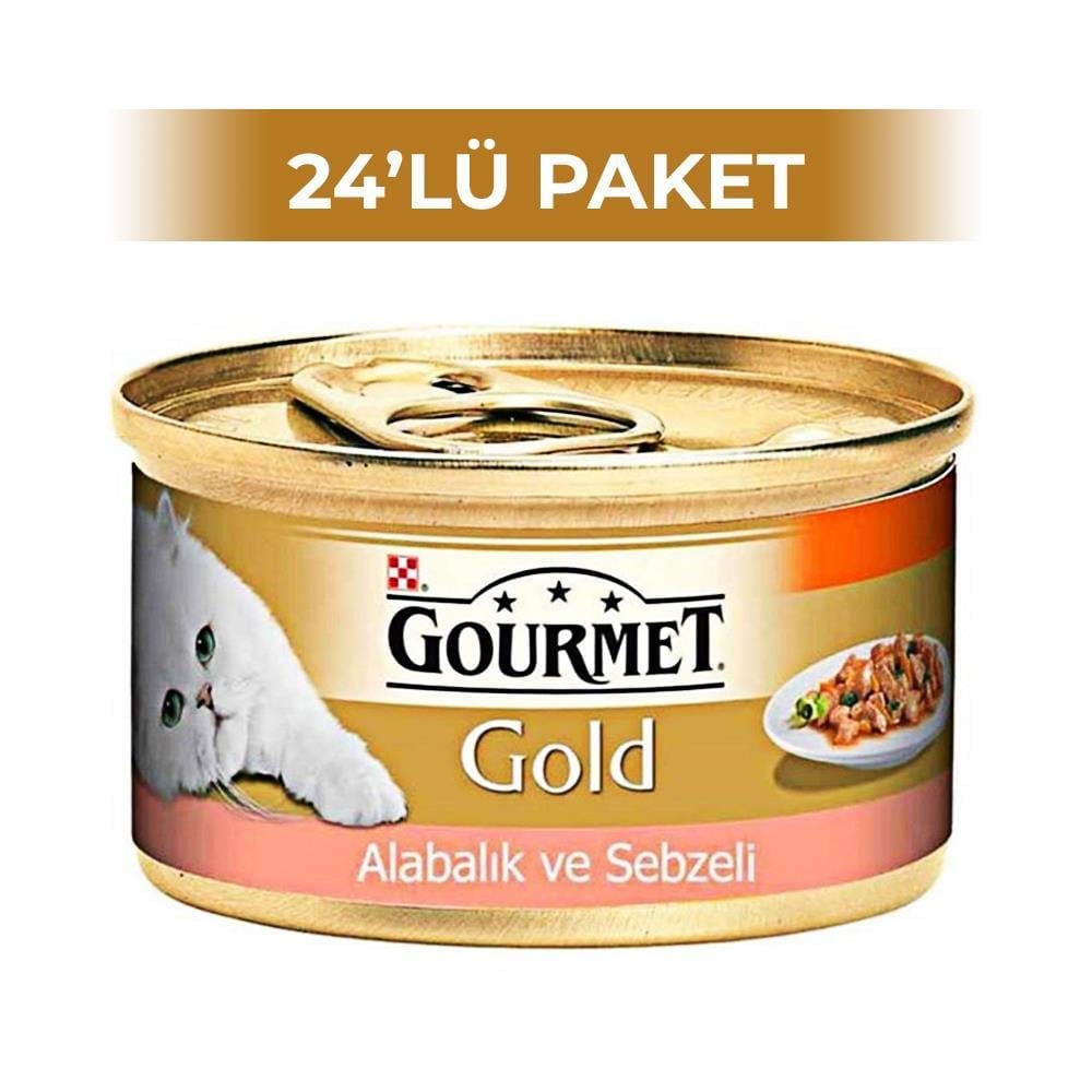 Gourmet Gold Parça Etli Alabalık ve Sebzeli Kedi Konservesi 85 gr 24 AdetGourmet