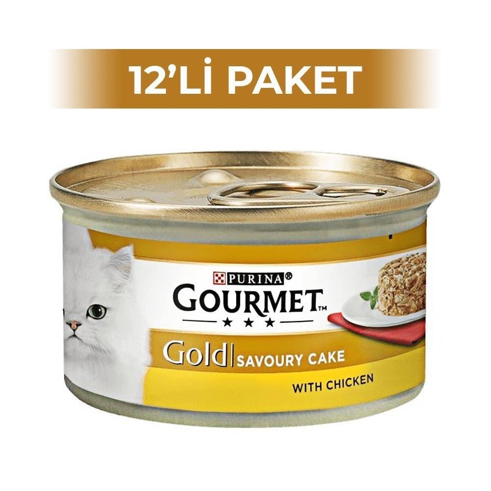 Gourmet Gold Savoury Cake Tavuklu Yetişkin Kedi Konservesi 85 gr 12 AdetGourmet
