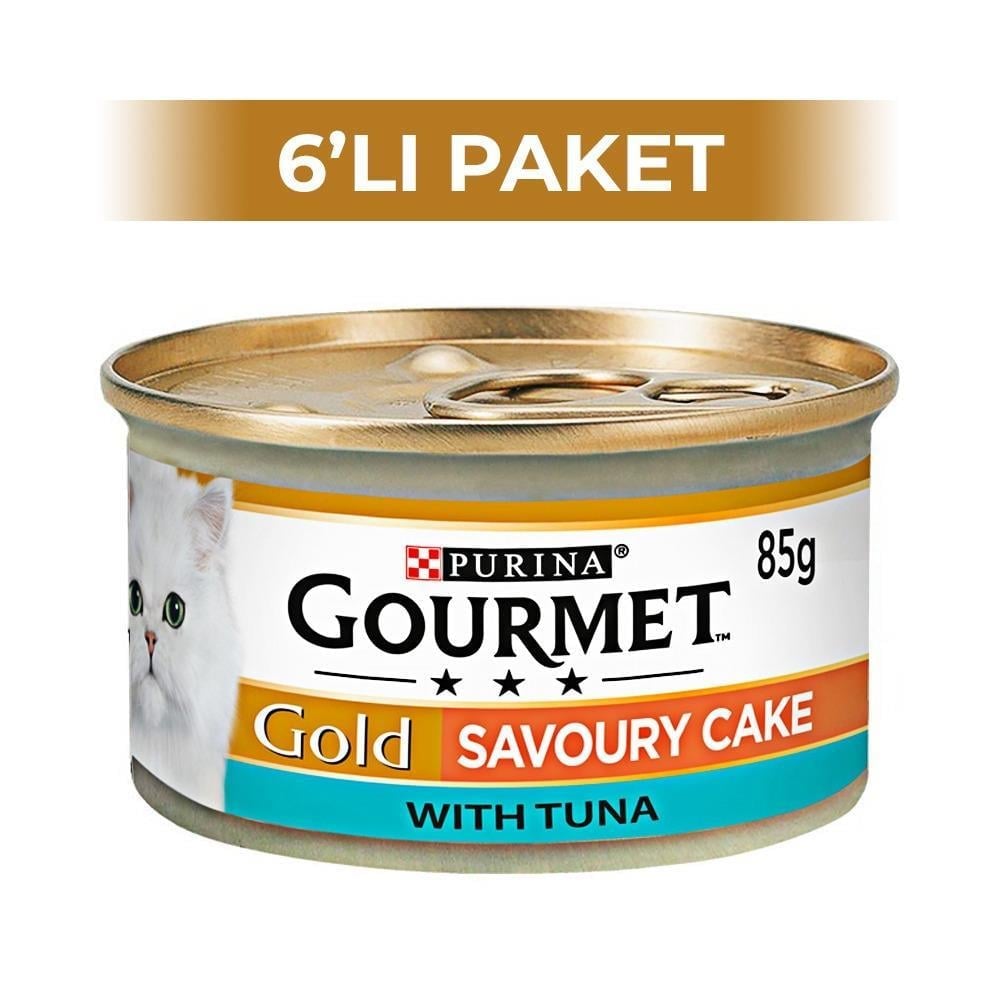 Gourmet Gold Savoury Cake Ton Balıklı Yetişkin Kedi Konservesi 85 gr 6 AdetGourmet