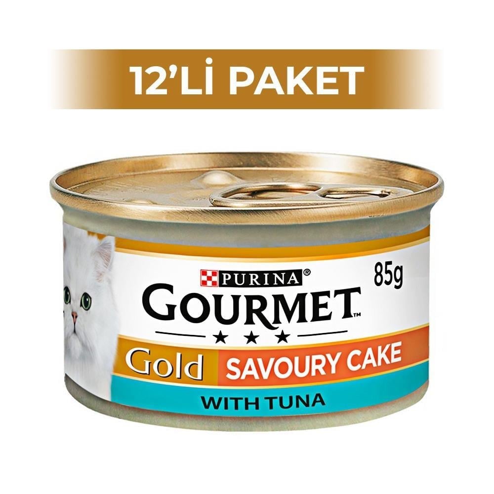 Gourmet Gold Savoury Cake Ton Balıklı Yetişkin Kedi Konservesi 85 gr 12 AdetGourmet