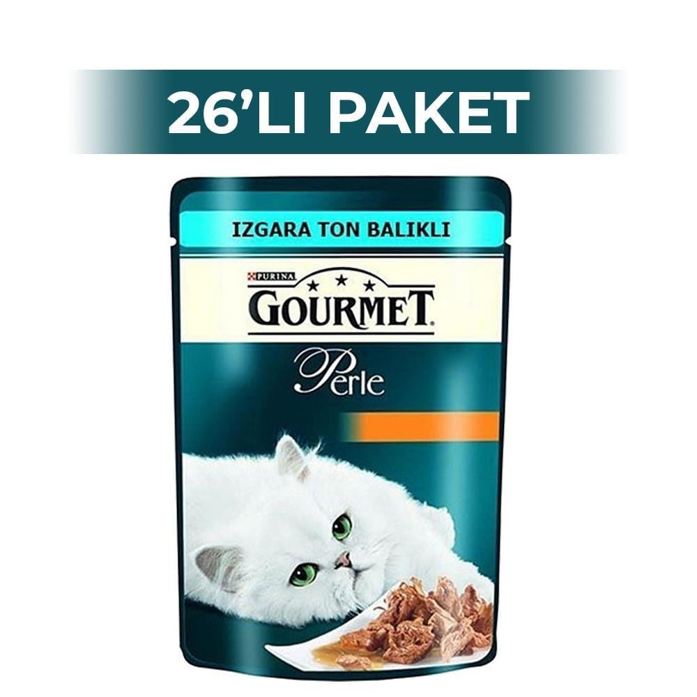 Gourmet Perle Izgara Ton Balıklı Pouch Yetişkin Kedi Yaş Maması 85 gr 26 AdetGourmet