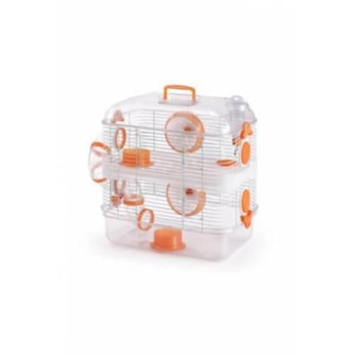 Hamster Kafesi İki Katlı (40x26x49 cm)QH PET CAGE