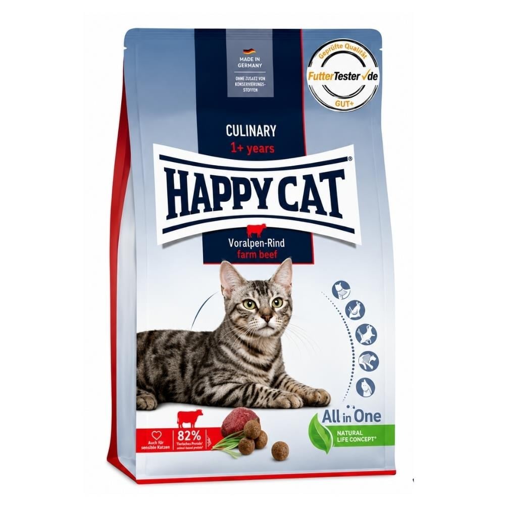 Happy Cat Culinary Voralpen Rind Biftekli Yetişkin Kedi Maması 4 kgHappy Cat