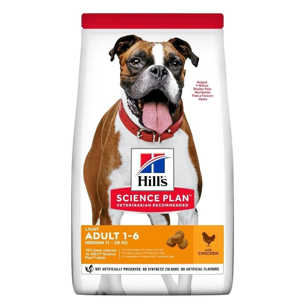Hill's Light Orta Irk Tavuklu Yetişkin Kuru Köpek Maması 14 kgHill's